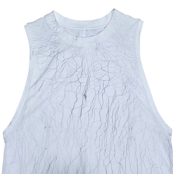Lululemon All Yours Tank Top Size 8 Thread Dye White Silver Drop - Picture 8 of 8